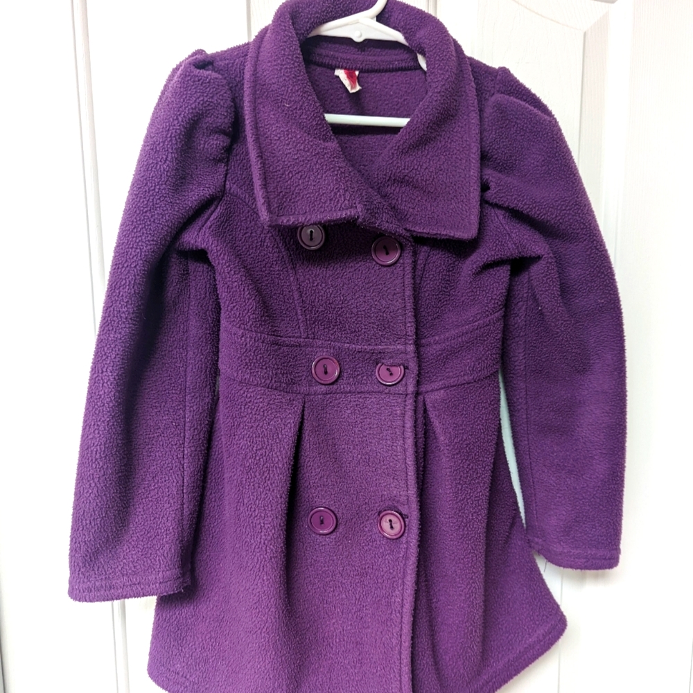 Purple pea coat size 4T
